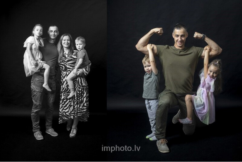 Черно-белая и цветная фотосессия без фотографа в студии "Im photo" в Риге