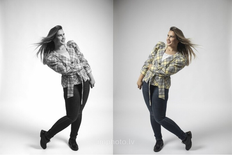 Черно-белая и цветная фотосессия без фотографа в студии "Im photo" в Риге