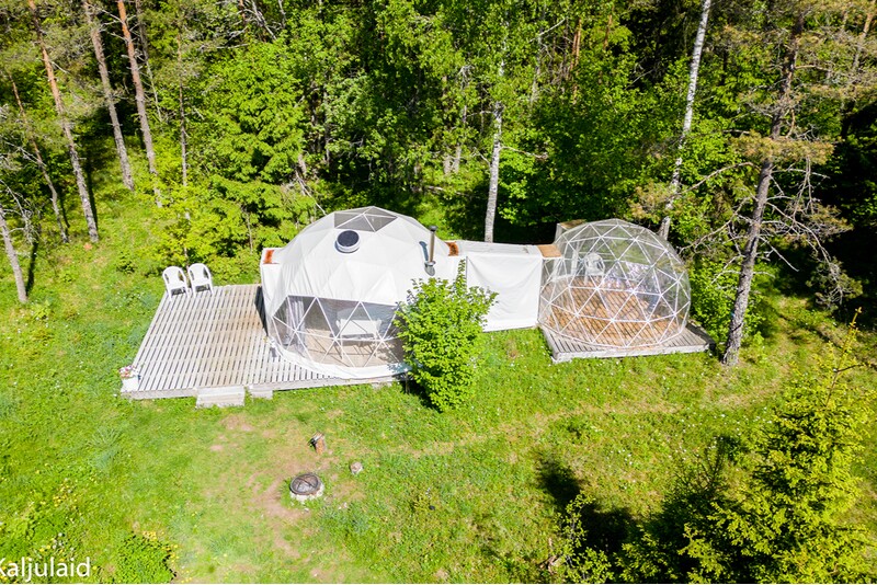 Пакет проживания Bubble House в глэмпинг-палатке с сауной