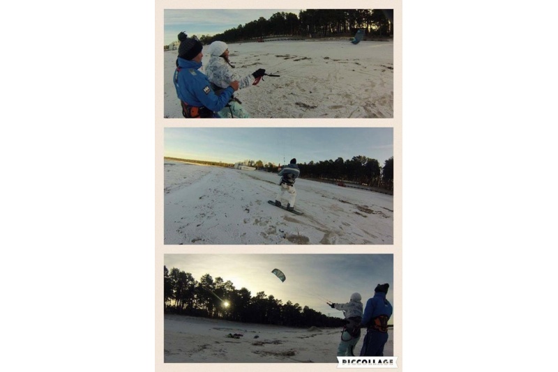 Talilohesurf ehk "Snowkite" Virumaal kolmele