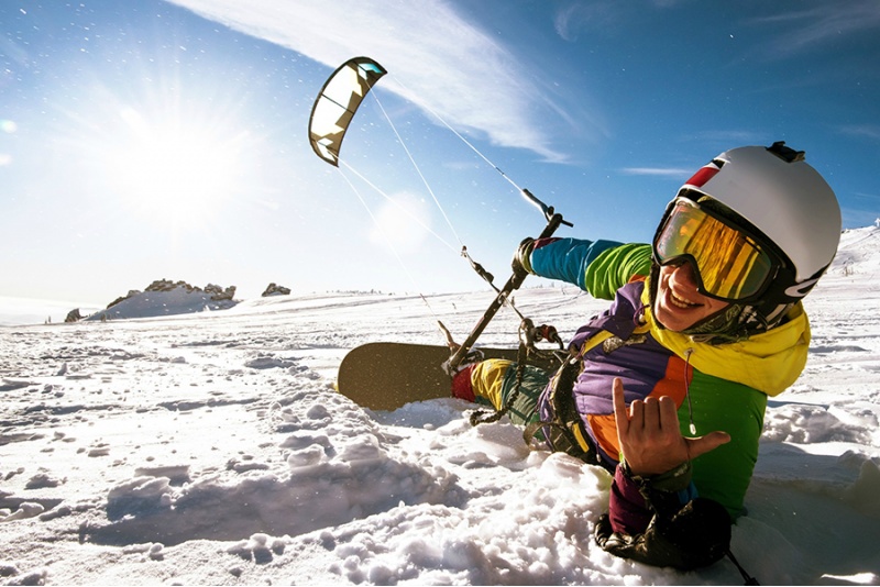 Зимний кайтсерфинг, или "Snowkite", в Вирумаа для троих