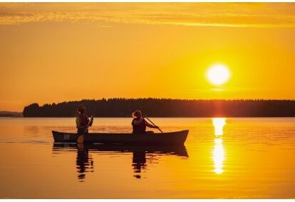 Canoeing under the Midnight Sun